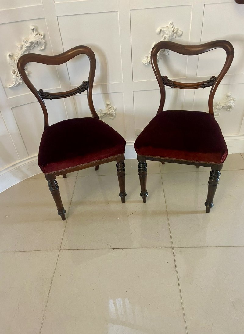 Quality Set of Six Antique Victorian Rosewood Dining Chairs - Image 4